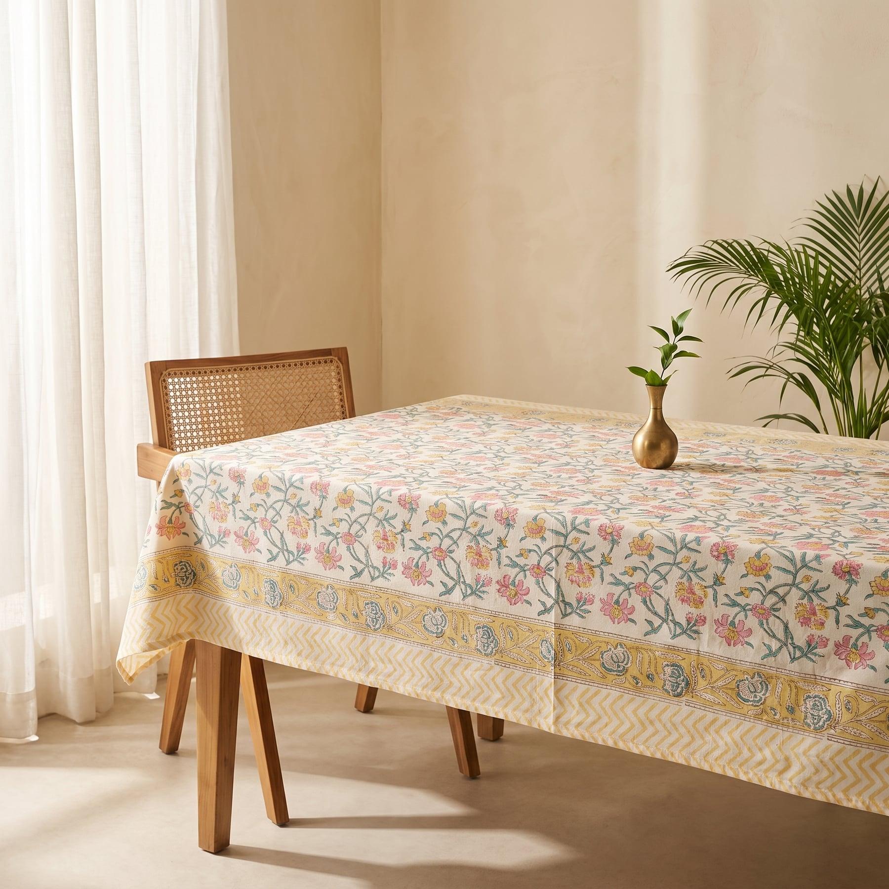 Chowki Pure Cotton Jaipuri Print Table Cloth